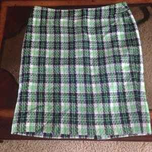 Wool checkered print jones New York skirt