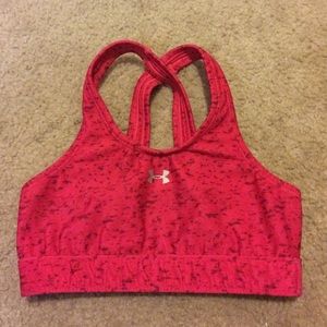 Under Armour red sports bra