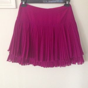 Ruffled pink skirt