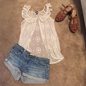White lace cover up