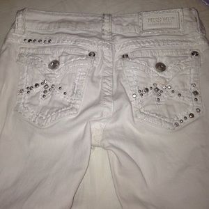 white miss me jeans