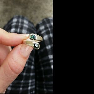 Vintage Sterling Silver Abalone Ring