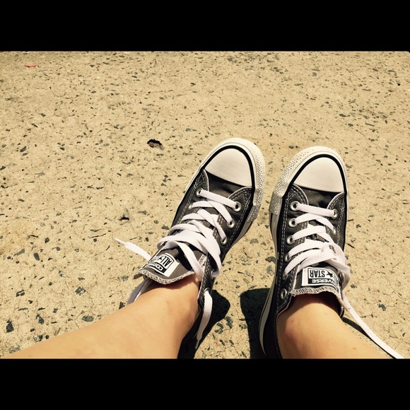 ❌SOLD❌ Charcoal Converse, Like New - Picture 3 of 4