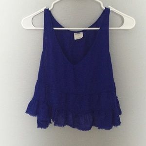 Blue crop top from Free People