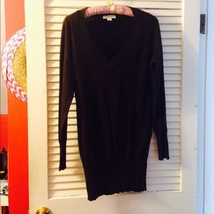 Purplish dark brown sweater dress