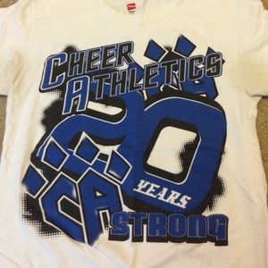 Cheer Athletics white tryout t-shirt 13-14 season