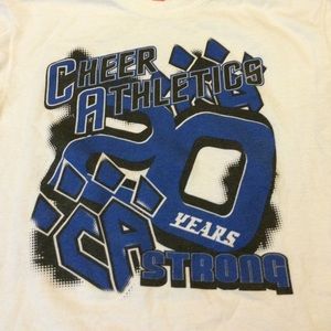 Cheer Athletics white tryout t-shirt 13-14 season
