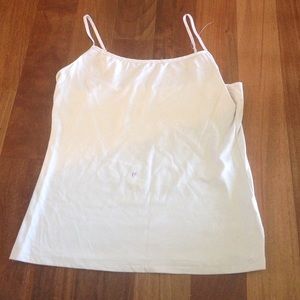 White silk tank top