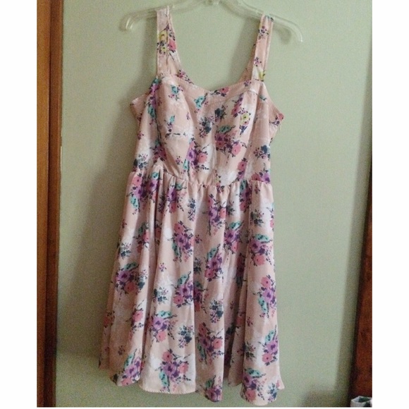 LC Lauren Conrad for Kohl's Pink Floral Dress