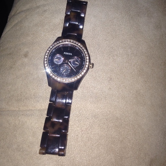 Tortoise print fossil watch - Picture 1 of 4