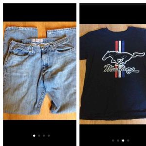 Men's Wrangler jeans & shirt bundle