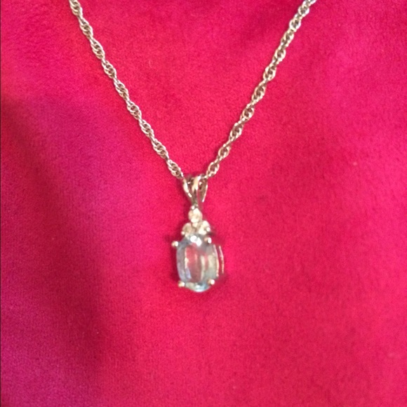 Lia Sophia blue Topaz necklace