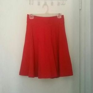 Red skater skirt