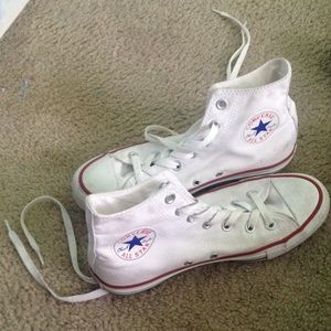 White high top converse (good condition)