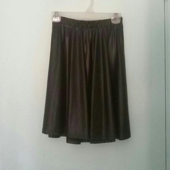 Leather skater skirt