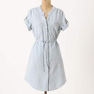 Anthropologie chambray button down dress