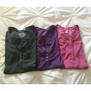 Mudd (Kohl's) Short Sleeve Henley Tee Bundle