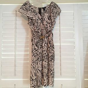 Leopard print H&M dress with gold hardware