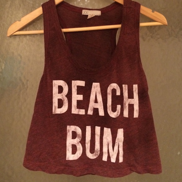 "Beach Bum" Crop Tank Top