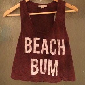 "Beach Bum" Crop Tank Top