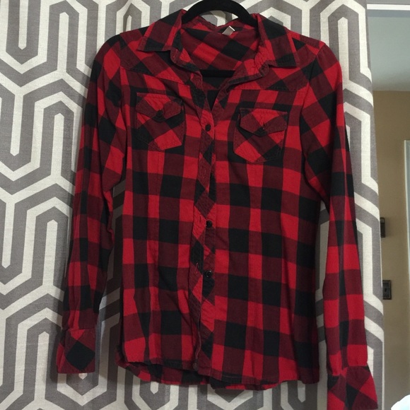Red and black plaid shirt