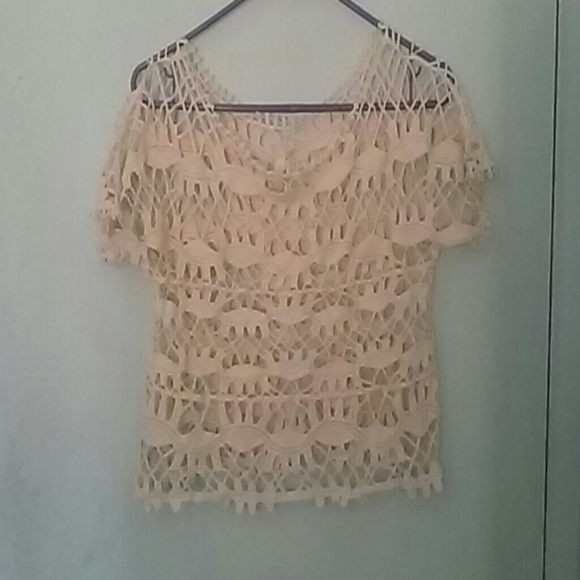 Beige cutout top