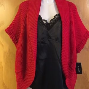 Short Sleeve Red Sweater