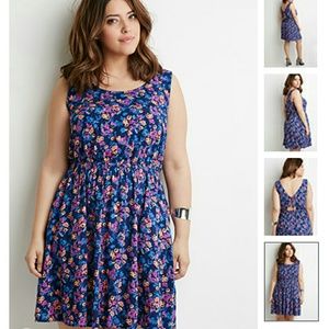 Tie Back Floral Dress