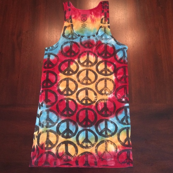 Lucky Brand Peace Tie-Dye Tank