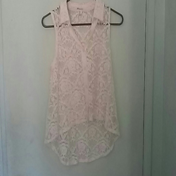 Lace button up