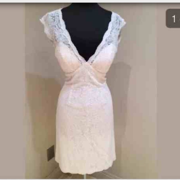 Watters Iris Encore White Lace Dress