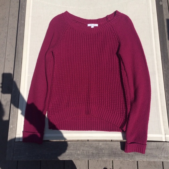 Knit plum colored sweater