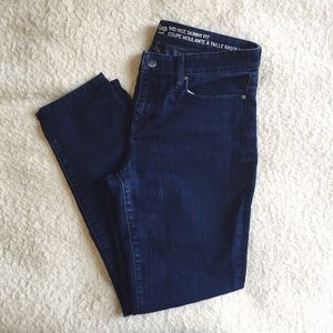 gap | mid rise | dark wash | skinny