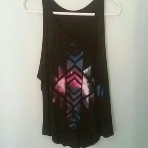 Galaxy graphic tank top