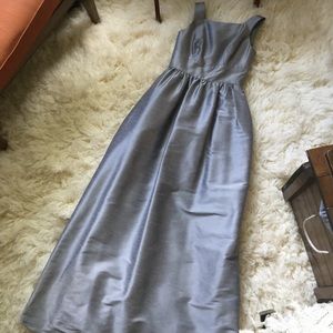 Fred Sung grey floor length formal dress