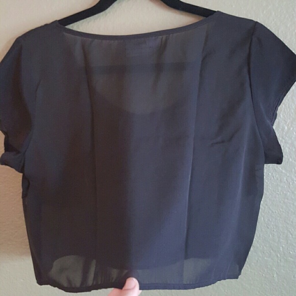 NEW Nasty Gal sheer cutouts crop top - Picture 3 of 3