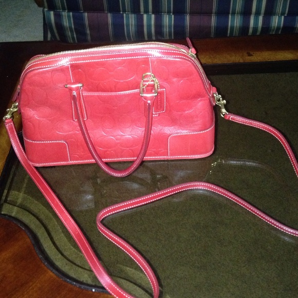 Red coach bag