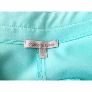 Turquoise Scalloped Shorts