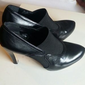 Black Leather Heels