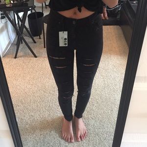 Black Ripped Topshop Jeans