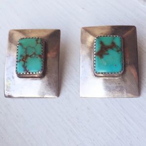 Vintage Turquoise Statement Earrings