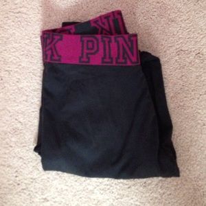 pink full length leggings