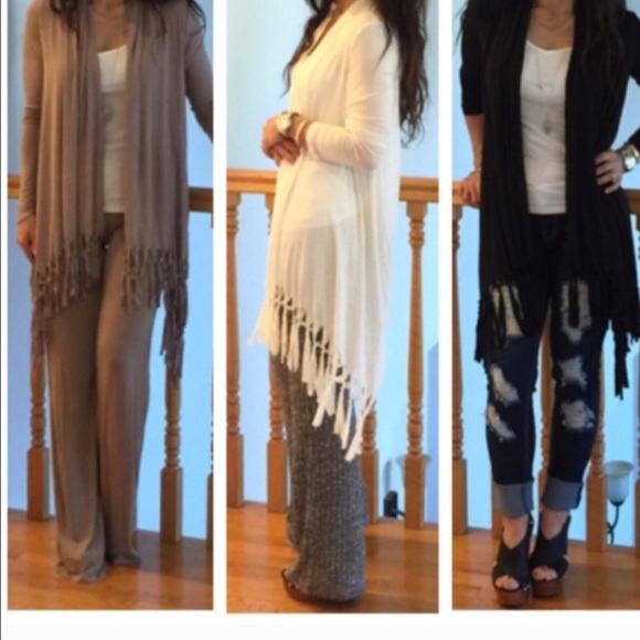 Fringed cardigan SALE LIMITED SIZES - Picture 3 of 3