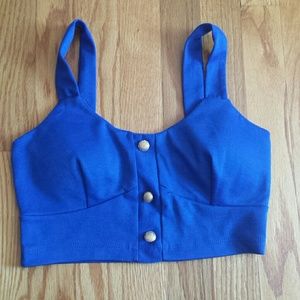 Blue Crop Top