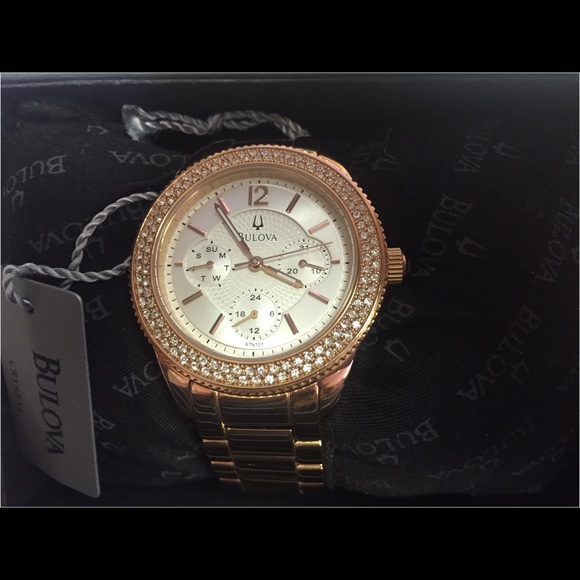 Bulova Crystal Rose Gold Watch - Picture 2 of 3