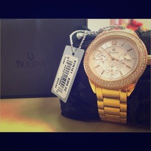 Bulova Crystal Rose Gold Watch