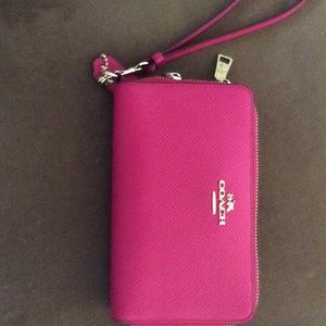 Hot pink Coach wallet