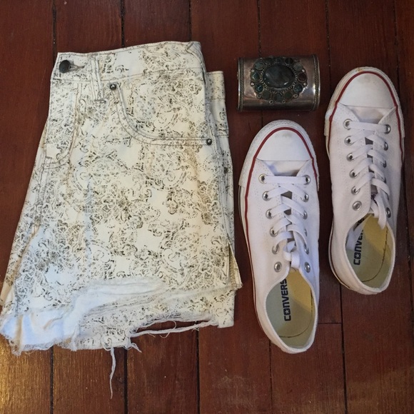 Free People printed cutoff shorts