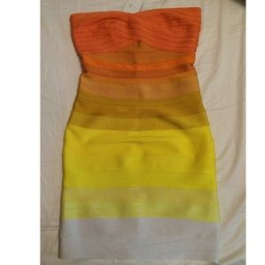 Strapless bandage dress