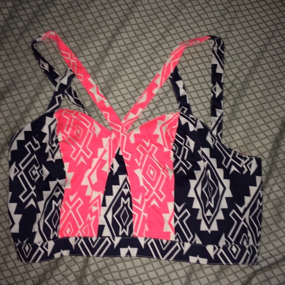 Criss Cross tribal crop top